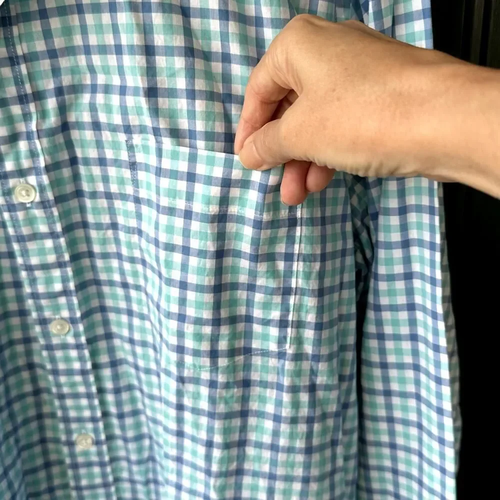 J. Crew Men Sz XL Ludlow 120's 2-Ply Cotton Checkered Button Shirt Preppy Career